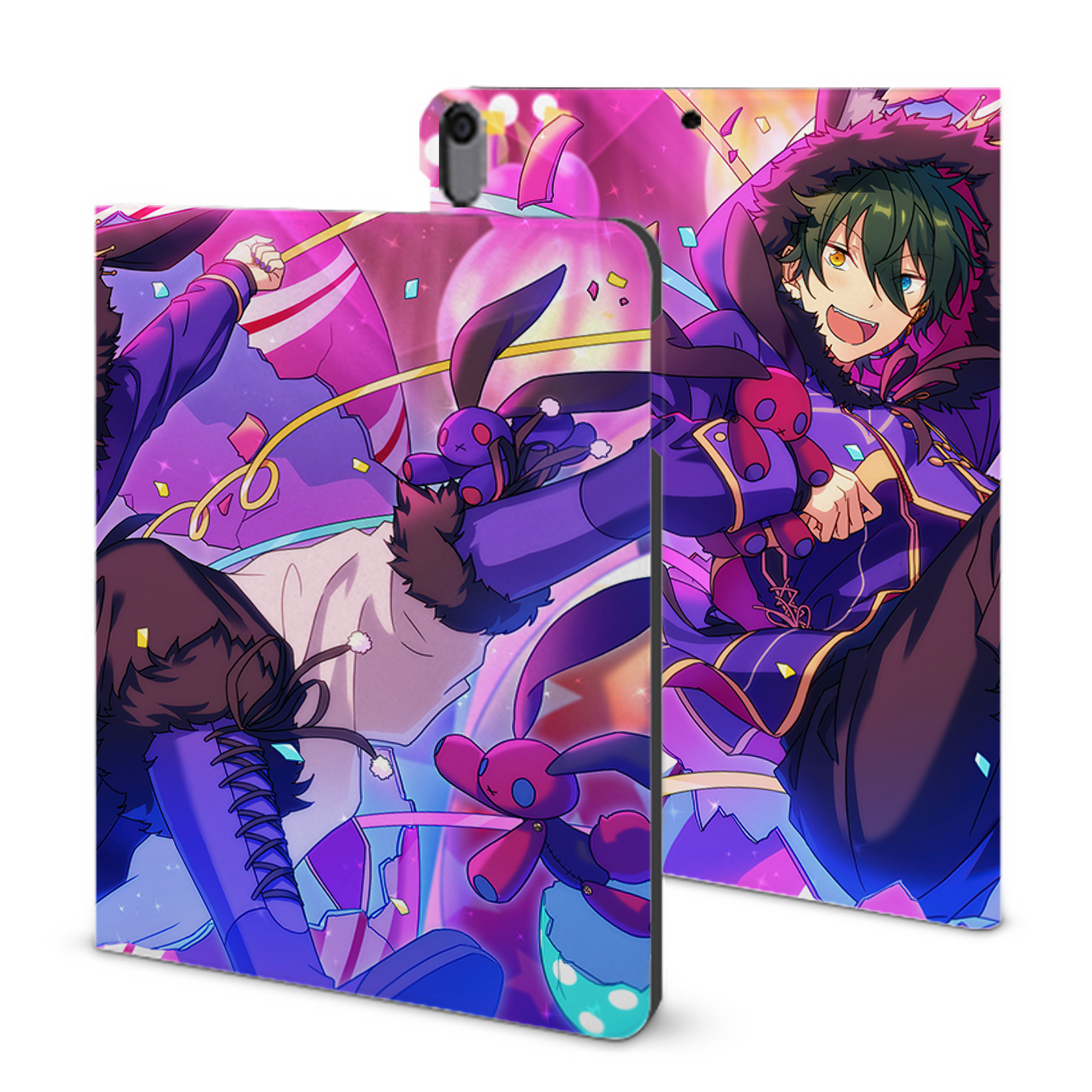 （画像用） あんさんぶるスターズ! Ensemble Stars IPad ケース ブック型 PUレザー TPU 耐衝撃 軽量 薄型 ペン収納なし 全面保護 IPad 各モデル対応